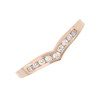 9ct Rose Gold Cubic Zirconia Wishbone Ring - EXCLUSIVE - R5944 Alternative Image