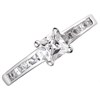 9ct White Gold Princess Cut Cubic Zirconia Ring - R5950 Alternative Image