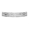 9ct White Gold Cubic Zirconia Band Ring - R5967 Alternative Image