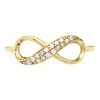 9ct Gold Cubic Zirconia Infinity Ring - R5968 Alternative Image