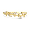 9ct Gold Cubic Zirconia Leaf Ring - R5979 Alternative Image