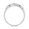 9ct White Gold Blue And White CZ Wishbone Ring - R5986 Alternative Image