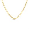 Aureus 9ct Bonded Gold On Sterling Silver Figaro Heart Necklet - 17in - R60014 Alternative Image