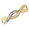 9ct Gold Two Colour Cubic Zirconia Twist Ring - EXCLUSIVE - R6103 Alternative Image
