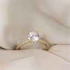 9ct Gold Cubic Zirconia Claw Set Ring - R6121 Alternative Image