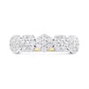 9ct Gold Two Colour Cluster Flower Ring - R6131 Alternative Image