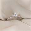 9ct White Gold Claw Set CZ Ring - R6142 Alternative Image