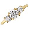 9ct Gold Cubic Zirconia Trilogy Ring - R6513 Alternative Image