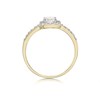 9ct Gold Cubic Zirconia Cushion Halo Cluster Ring - R6521 Alternative Image