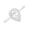 9ct White Gold Cubic Zirconia Pear Cluster Ring - EXCLUSIVE - R6522 Alternative Image