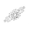 9ct White Gold Cubic Zirconia Trilogy Ring - R6524 Alternative Image
