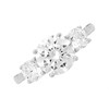 9ct White Gold Cubic Zirconia Trilogy Ring - R6525 Alternative Image