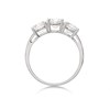 9ct White Gold Cubic Zirconia Trilogy Ring - R6525 Alternative Image