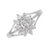 9ct White Gold Cubic Zirconia Cluster Ring - R6528 Alternative Image