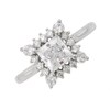 9ct White Gold Cubic Zirconia Square Cluster Ring - R6529 Alternative Image