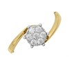 9ct Gold Cubic Zirconia Twist Cluster Ring - R6532 Alternative Image