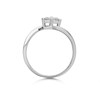 9ct White Gold Cubic Zirconia Twist Cluster Ring - R6533 Alternative Image