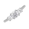 9ct White Gold Cubic Zirconia Trilogy Ring - R6534 Alternative Image