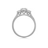 9ct White Gold Cubic Zirconia Trilogy Ring - R6534 Alternative Image