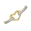 9ct Gold Two Colour Cubic Zirconia Heart Ring - R6538 Alternative Image