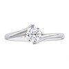 9ct White Gold Cubic Zirconia Twist Ring - R6545 Alternative Image
