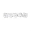 9ct White Gold Five Cubic Zirconias Wave Ring - R6546 Alternative Image
