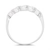 9ct White Gold Five Cubic Zirconias Wave Ring - R6546 Alternative Image