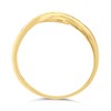 9ct Gold Cubic Zirconia Wave Ring - R6548 Alternative Image