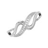 9ct White Gold Cubic Zirconia Weave Ring - R6549 Alternative Image
