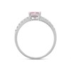 9ct White Gold Pink Princess Cut Cubic Zirconia Ring - R6556 Alternative Image