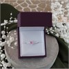 9ct White Gold Pink Princess Cut Cubic Zirconia Ring - R6556 Alternative Image