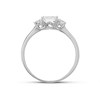 9ct White Gold Cubic Zirconia Three Stone Ring - R6558 Alternative Image