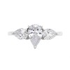 9ct White Gold Cubic Zirconia Trilogy Ring - R6559 Alternative Image