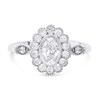 9ct White Gold Cubic Zirconia Cluster Ring - R6564 Alternative Image