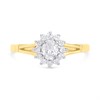 9ct Gold Two Colour White CZ Cluster Ring - R6590 Alternative Image