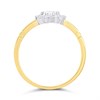 9ct Gold Two Colour White CZ Cluster Ring - R6590 Alternative Image