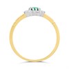 9ct Gold Two Colour Green And White CZ Cluster Ring - R6591 Alternative Image