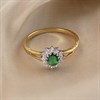 9ct Gold Two Colour Green And White CZ Cluster Ring - R6591 Alternative Image