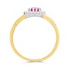 9ct Gold Two Colour Red And White CZ Cluster Ring - R6592 Alternative Image
