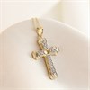 9ct Gold Two Colour Filigree Cross And Chain - R6610 Alternative Image