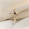 9ct Sapphire Cross And Chain - R6627 Alternative Image