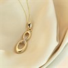 9ct Gold Diamond Kiss Oval Necklace - R69116 Alternative Image