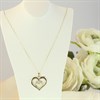 9ct Gold Diamond Double Open Heart Necklace - R69117 Alternative Image