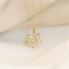 9ct Gold Floral Cubic Zirconia Necklace - R69120 Alternative Image