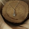 9ct White Gold Cubic Zirconia Pear Drop Necklace - R6916 Alternative Image