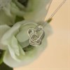 9ct White Gold Cubic Zirconia Double Heart Necklace - EXCLUSIVE - R6963 Alternative Image
