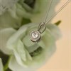 9ct White Gold Cubic Zirconia Halo Necklace - R6966 Alternative Image