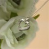 9ct White Gold Cubic Zirconia Heart Necklace - R6970 Alternative Image