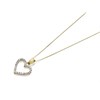 9ct Gold Ruby And Cubic Zirconia Reversible Heart Necklace - R6996 Alternative Image
