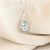 9ct White Gold Blue Topaz Teardrop Necklace - R7050 Alternative Image